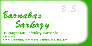 barnabas sarkozy business card