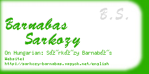 barnabas sarkozy business card